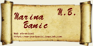 Marina Banić vizit kartica
